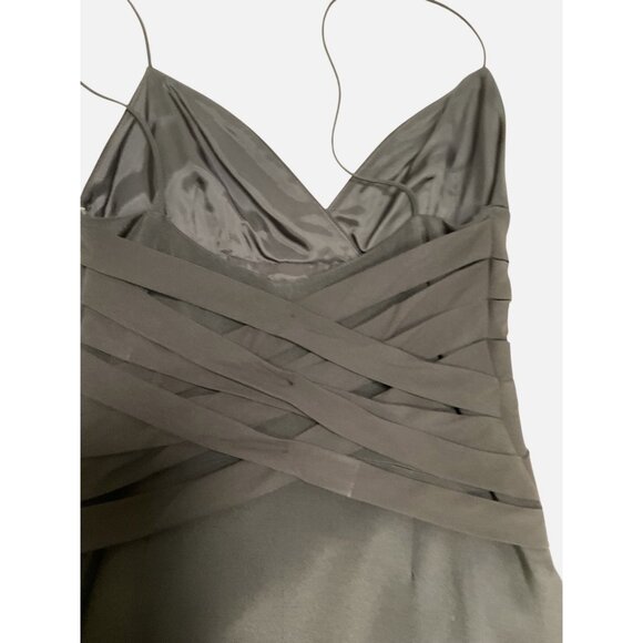 Rag & Bone Black Silk Dress Size 4 With Spaghetti Straps Wrap Accent - Picture 4 of 7